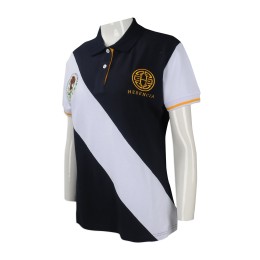 P914 團體訂做女裝短袖Polo恤 設計繡花logo款Polo恤 美國 print a tee 女裝Polo恤供應商     黑色撞色白色 P914 團體訂做女裝短袖Polo恤 設計繡花logo款Polo恤 美國 print a tee 女裝Polo恤供應商     黑色撞色白色